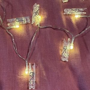Clothespin Lights to hang pictures on